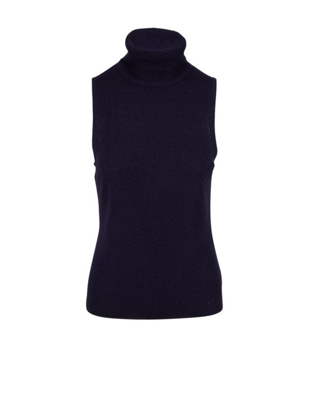 L'AGENCE Ceci Sleeveless Turtleneck Sweater Midnight Shimmer Knit Size Medium